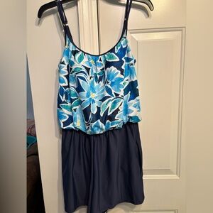 New without tags swim romper with pockets.